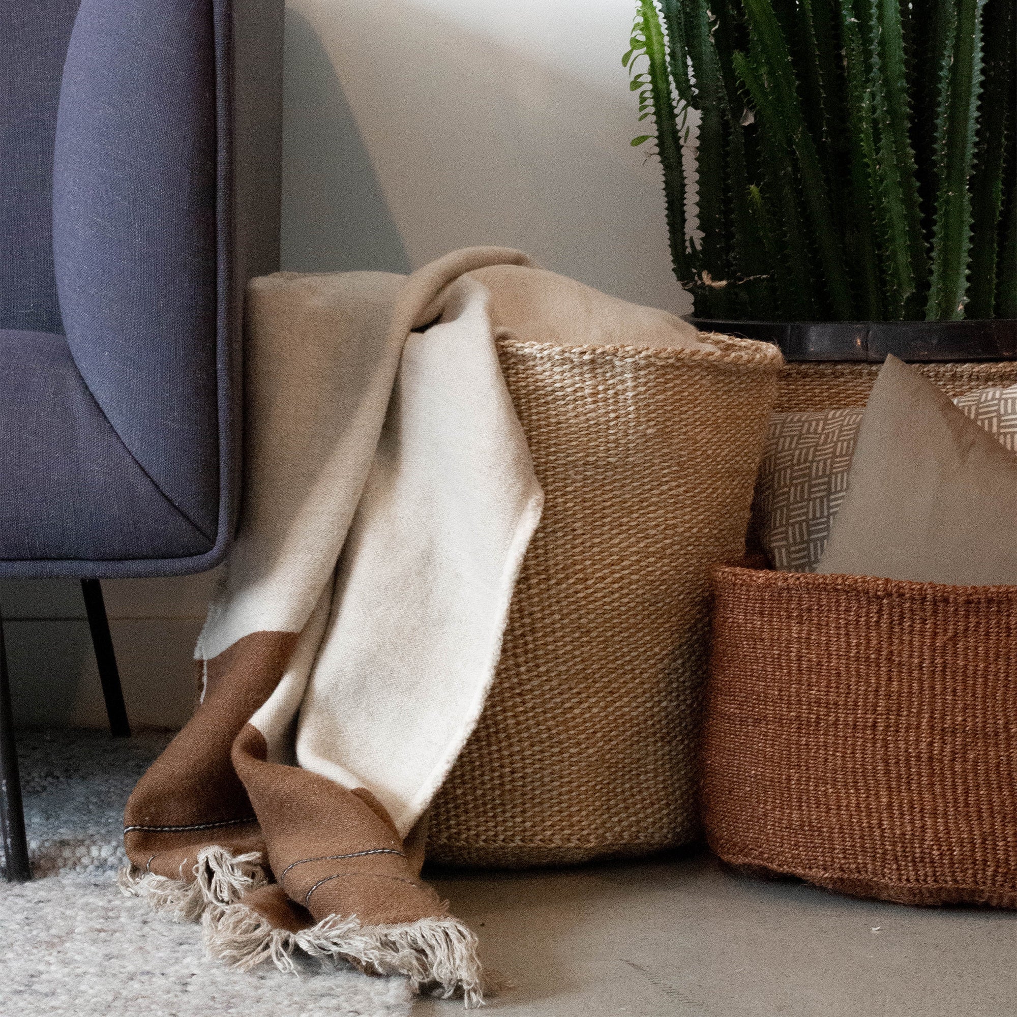 18" Sisal Basket | Solid - Image 2