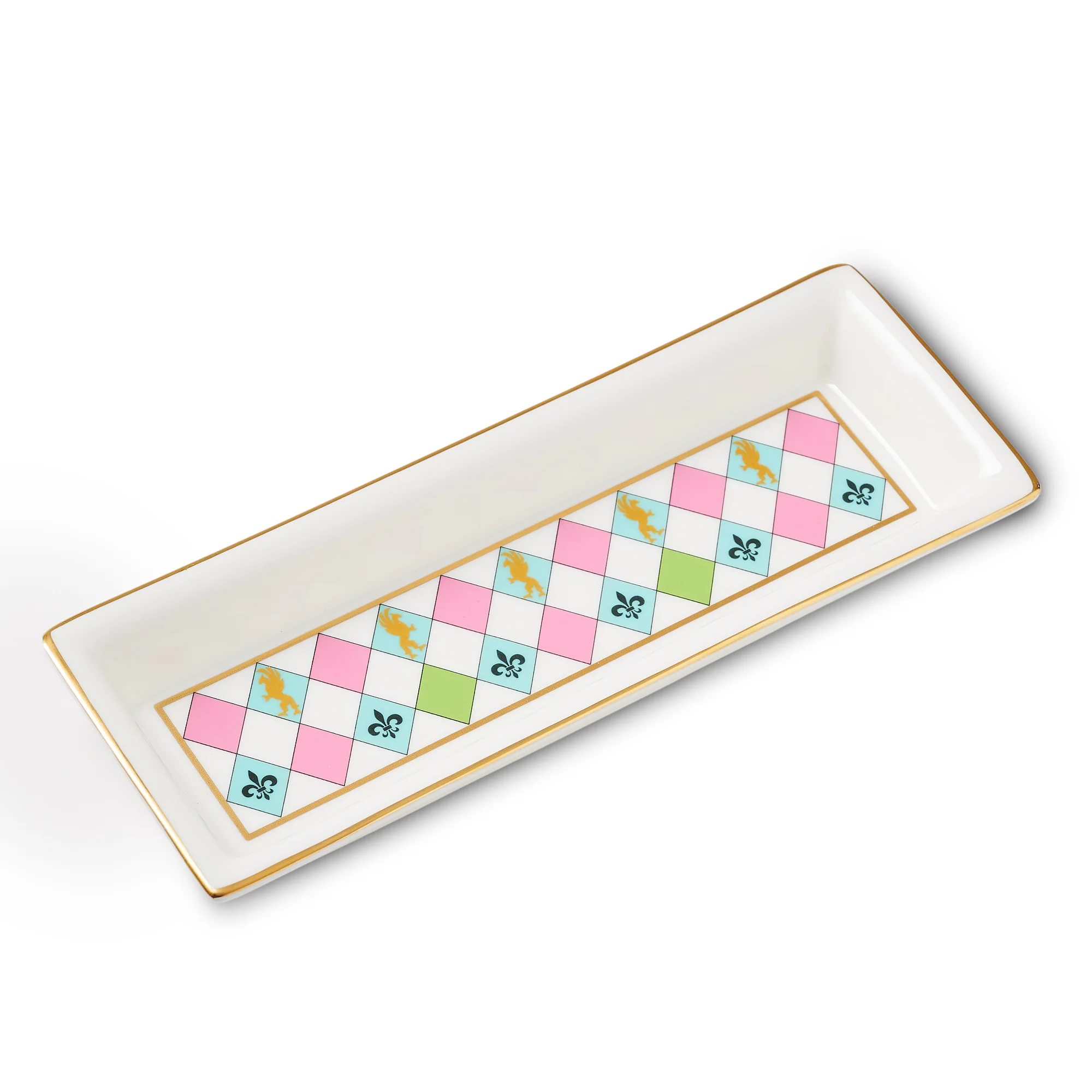 Harlequin Rectangle Jam Pot Tray