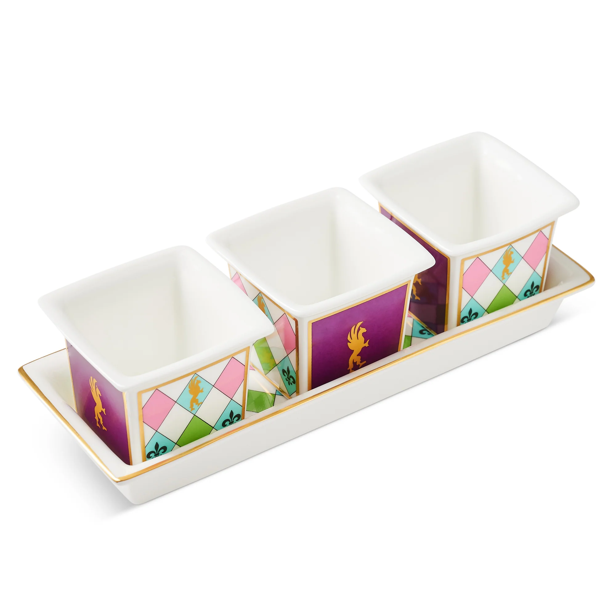 Harlequin Rectangle Jam Pot Tray - Image 2
