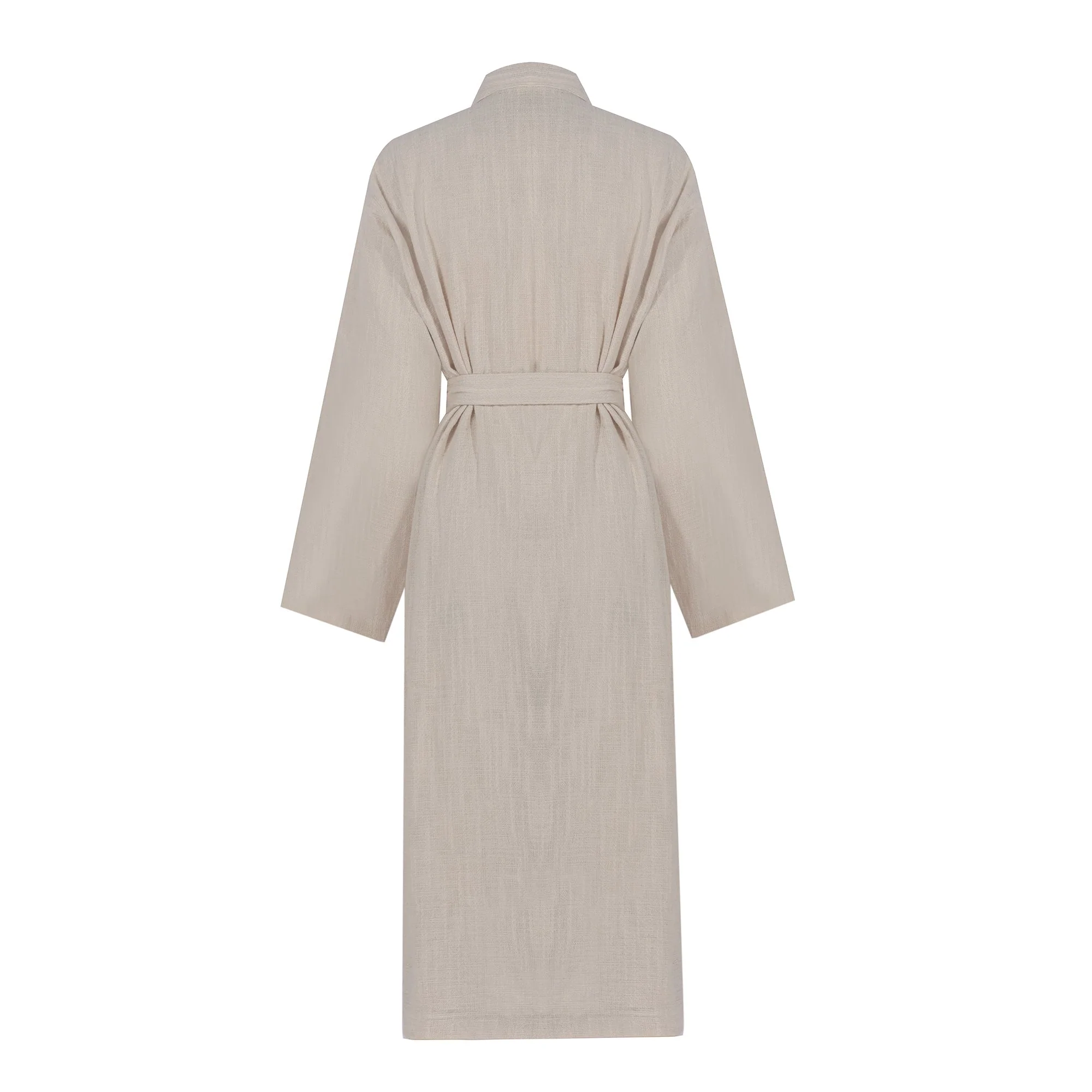 Turkish Linen Robe | Natural - Image 2